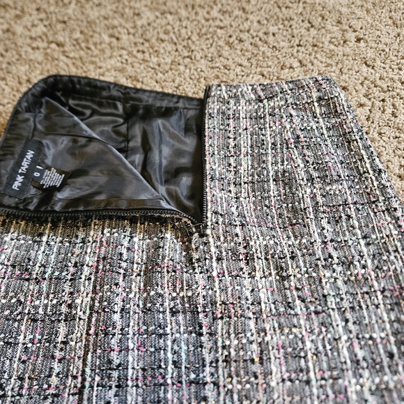 Pink Tartan Tweed Skirt - Picture 5 of 6